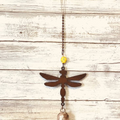 Dragonfly Single Rusty Metal Bell Chime