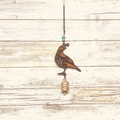 Quail Single Rusty Metal Bell Chime