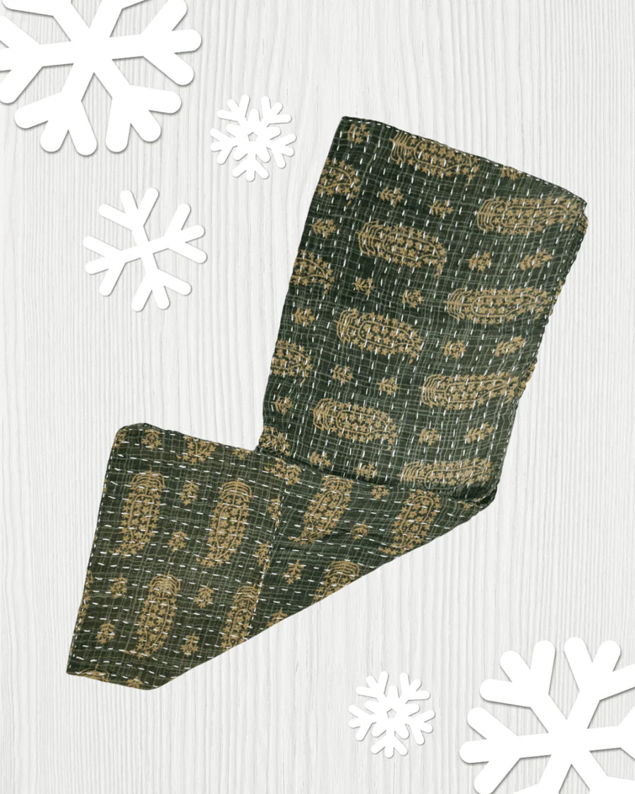 Kantha Kitchen Towel | Christmas