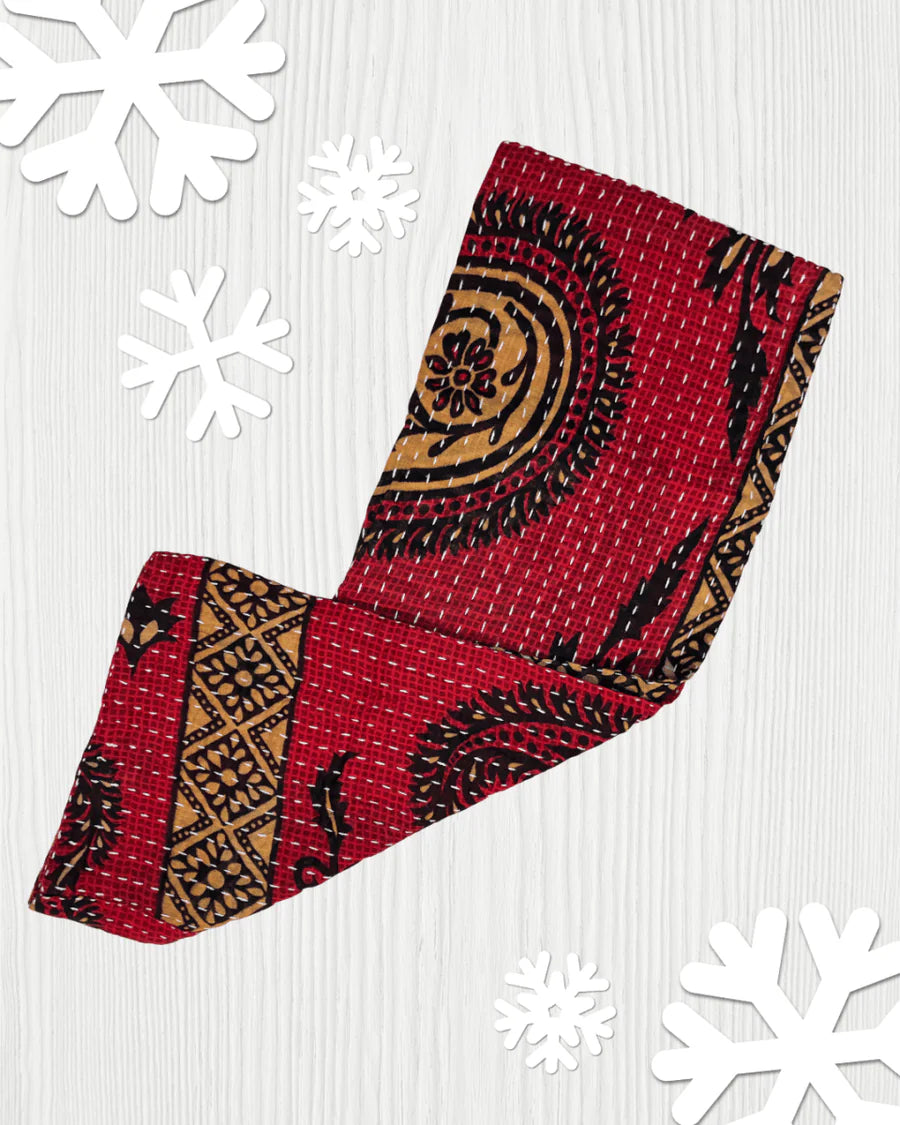 Kantha Kitchen Towel | Christmas