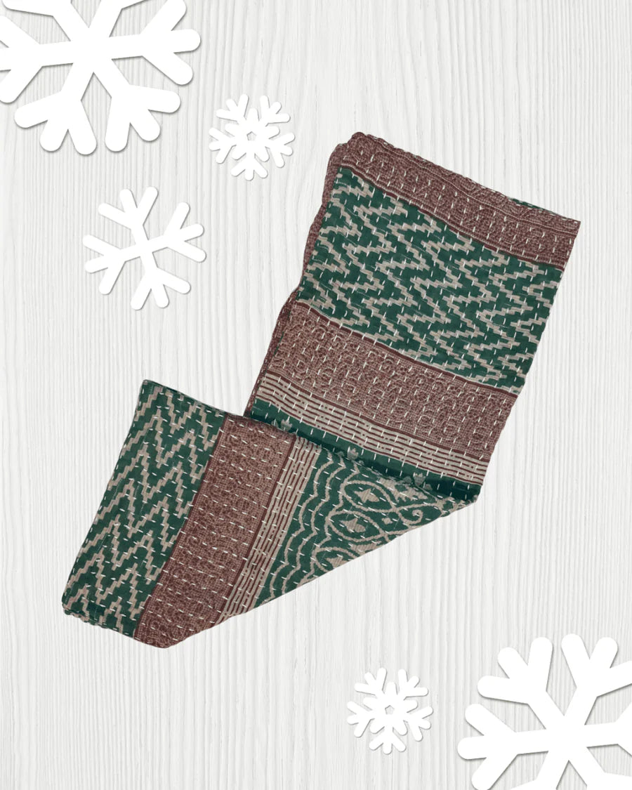 Kantha Kitchen Towel | Christmas