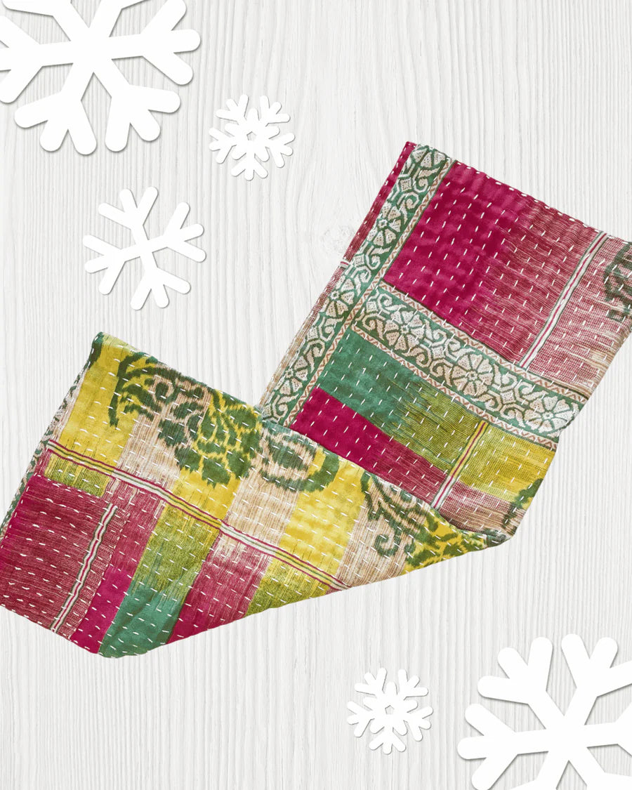 Kantha Kitchen Towel | Christmas