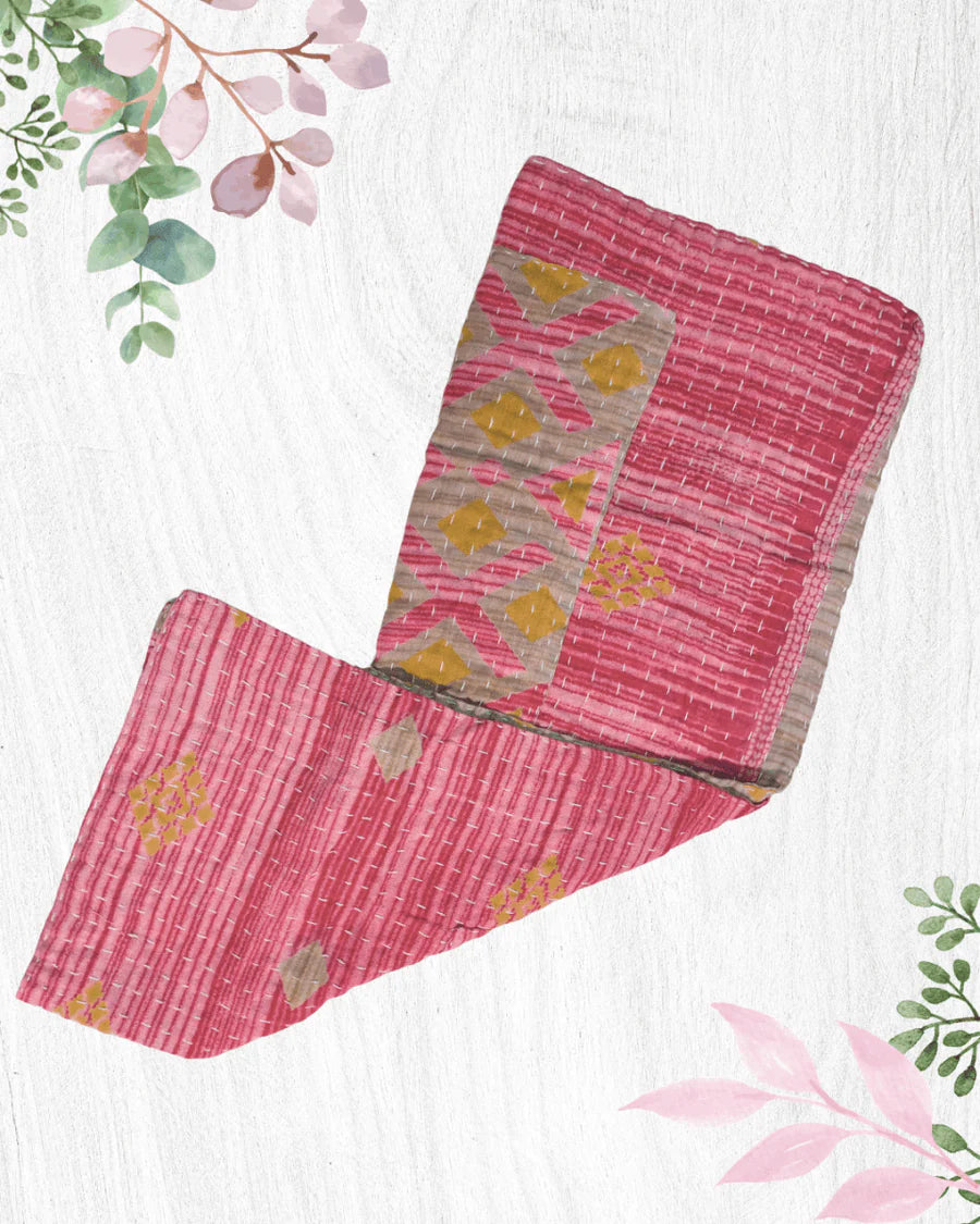Kantha Kitchen Towel | Valentine's Day