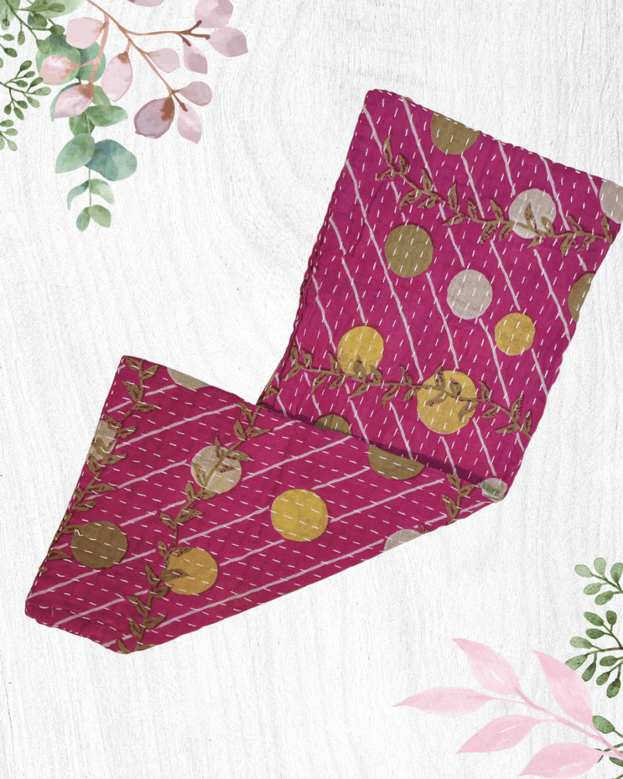 Kantha Kitchen Towel | Valentine's Day