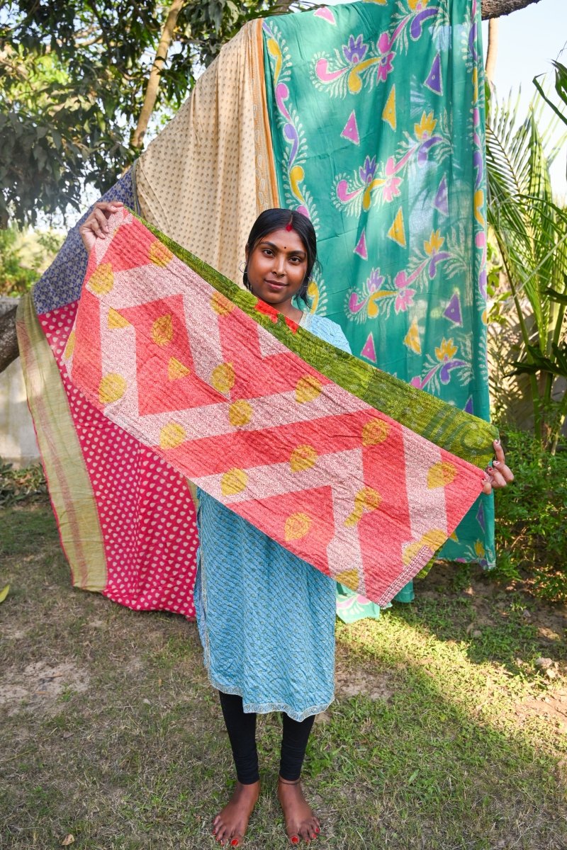 Kantha Table Runner | 80in | Assorted