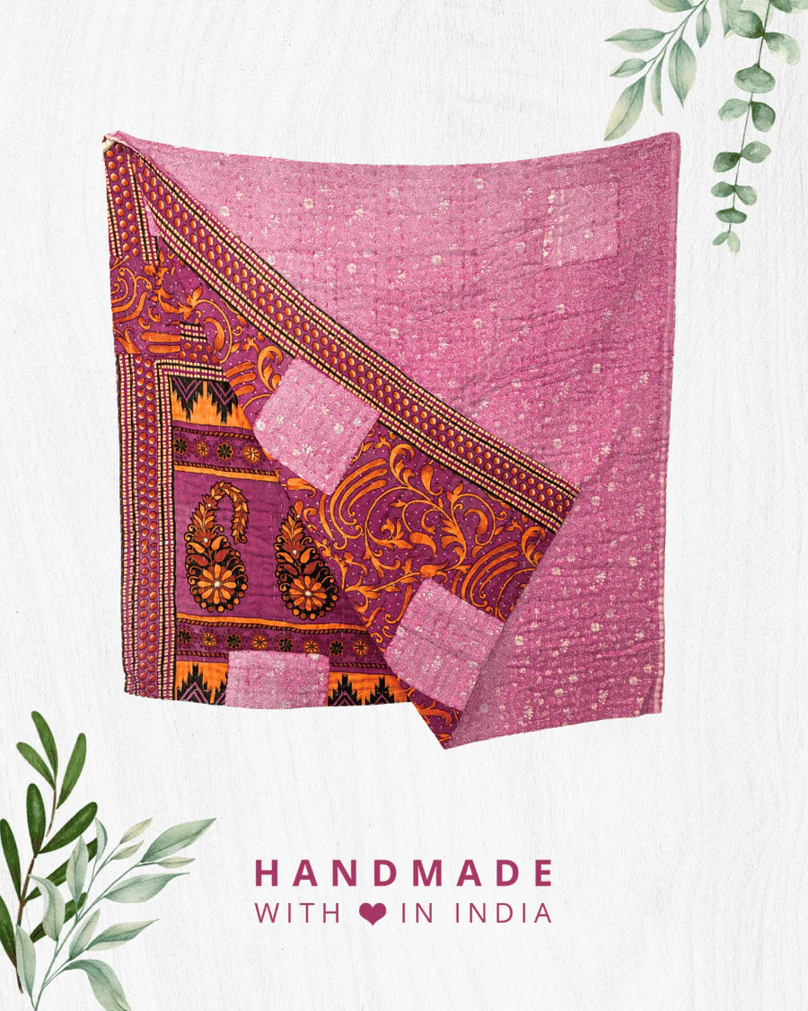 Kantha Throw Blanket