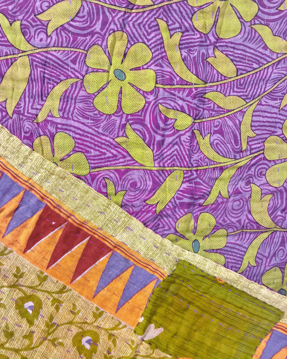 Kantha Throw Blanket