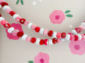 Valentine Saree Bead Garland | Red, Pink and White